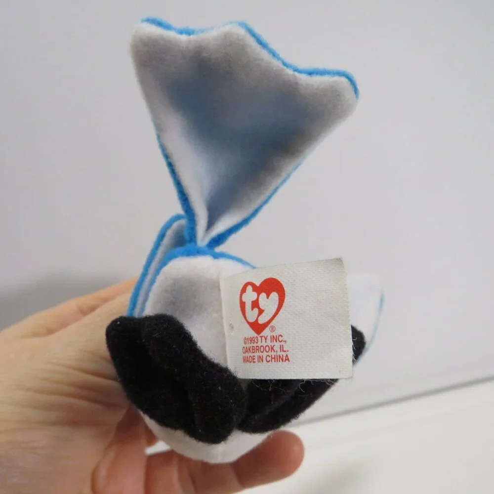 Rocket Blue Jay Bird TY BACKPACK CLIP plush mini stuffed animal woods #4